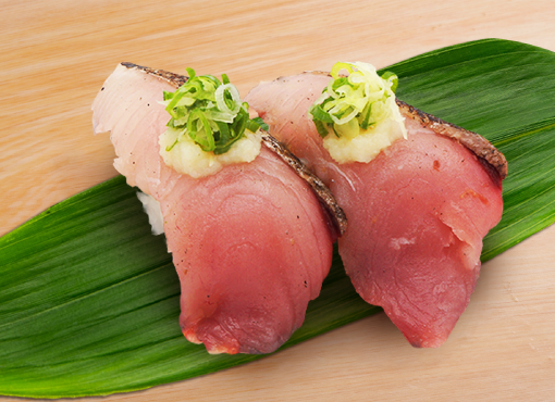 シマガツオ おろしにんにく添え
