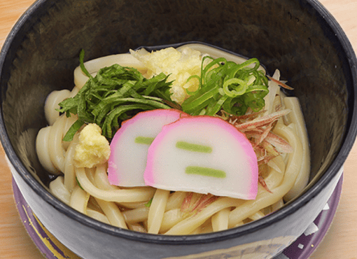 冷やしうどん(刻みみょうがとしそ)