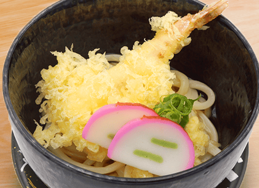 冷やしうどん(エビ天)